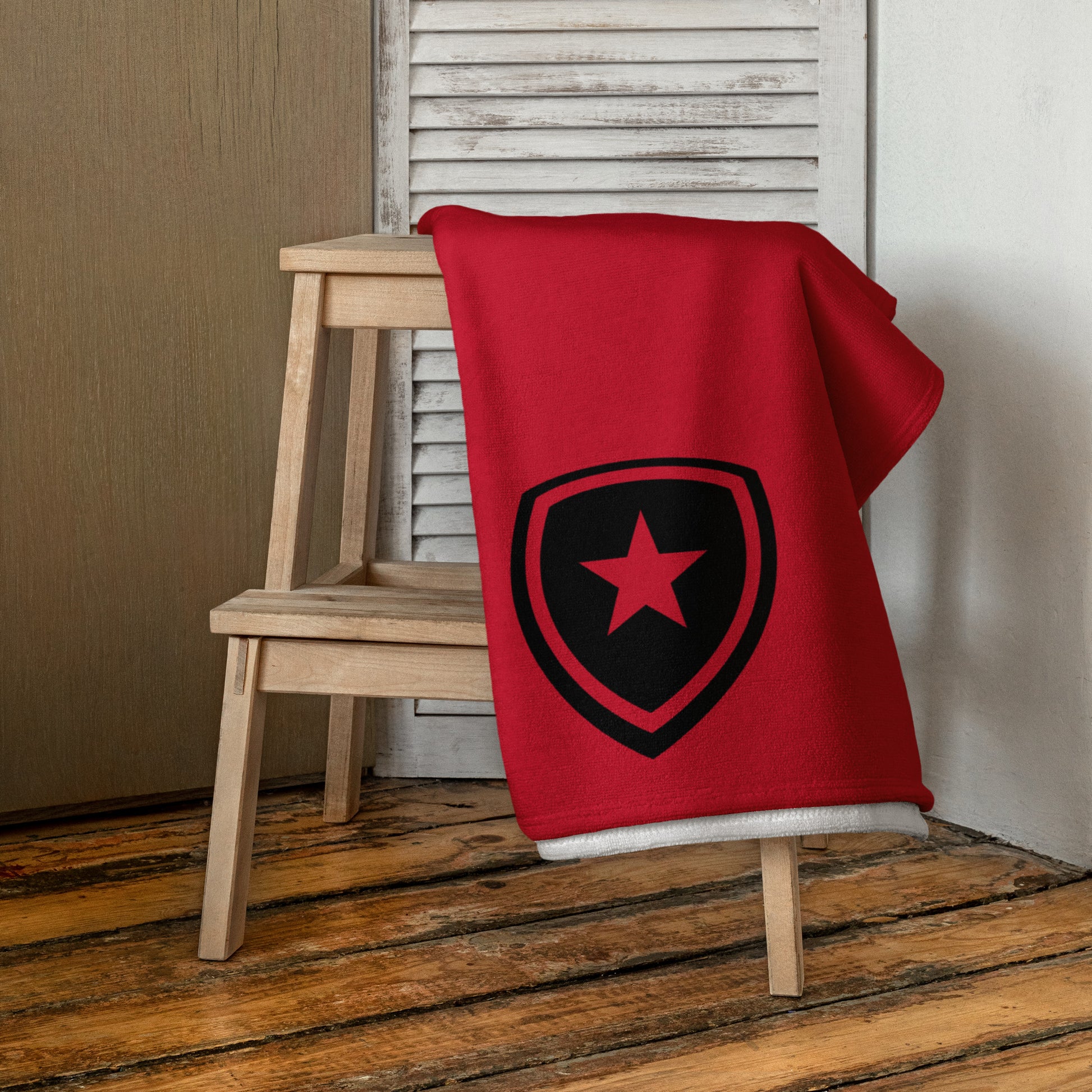 Luxe badkamer handdoek --CH Style-- | Rood |