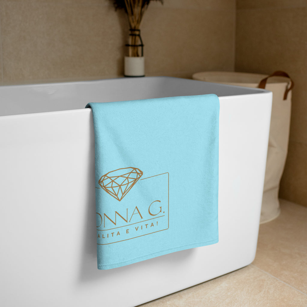 Luxe badkamer handdoek -- Donna G. -- | Licht blauw |