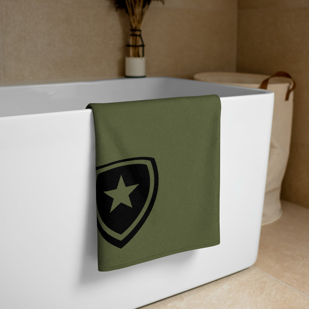 Luxe badkamer handdoek --CH Style-- | Leger Groen |