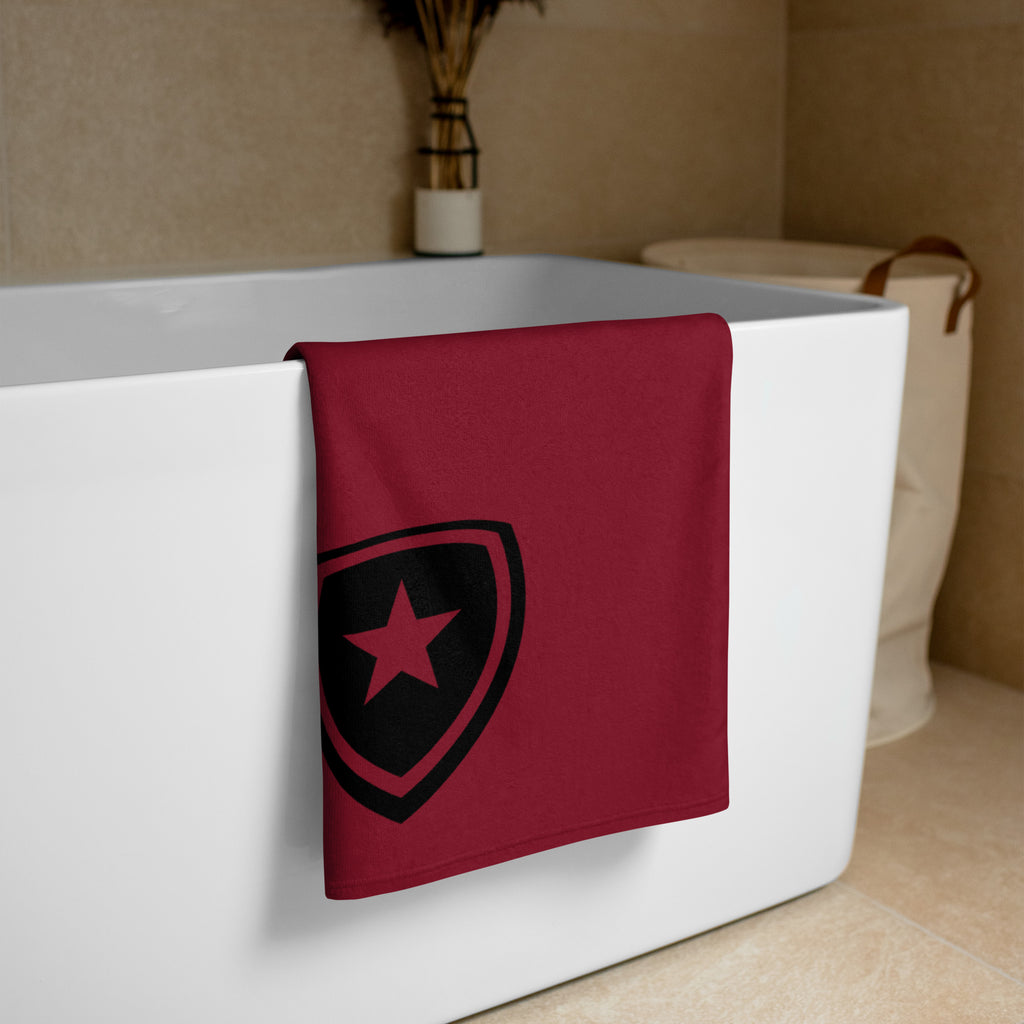 Luxe badkamer handdoek --CH Style-- | Bordeauxrood |