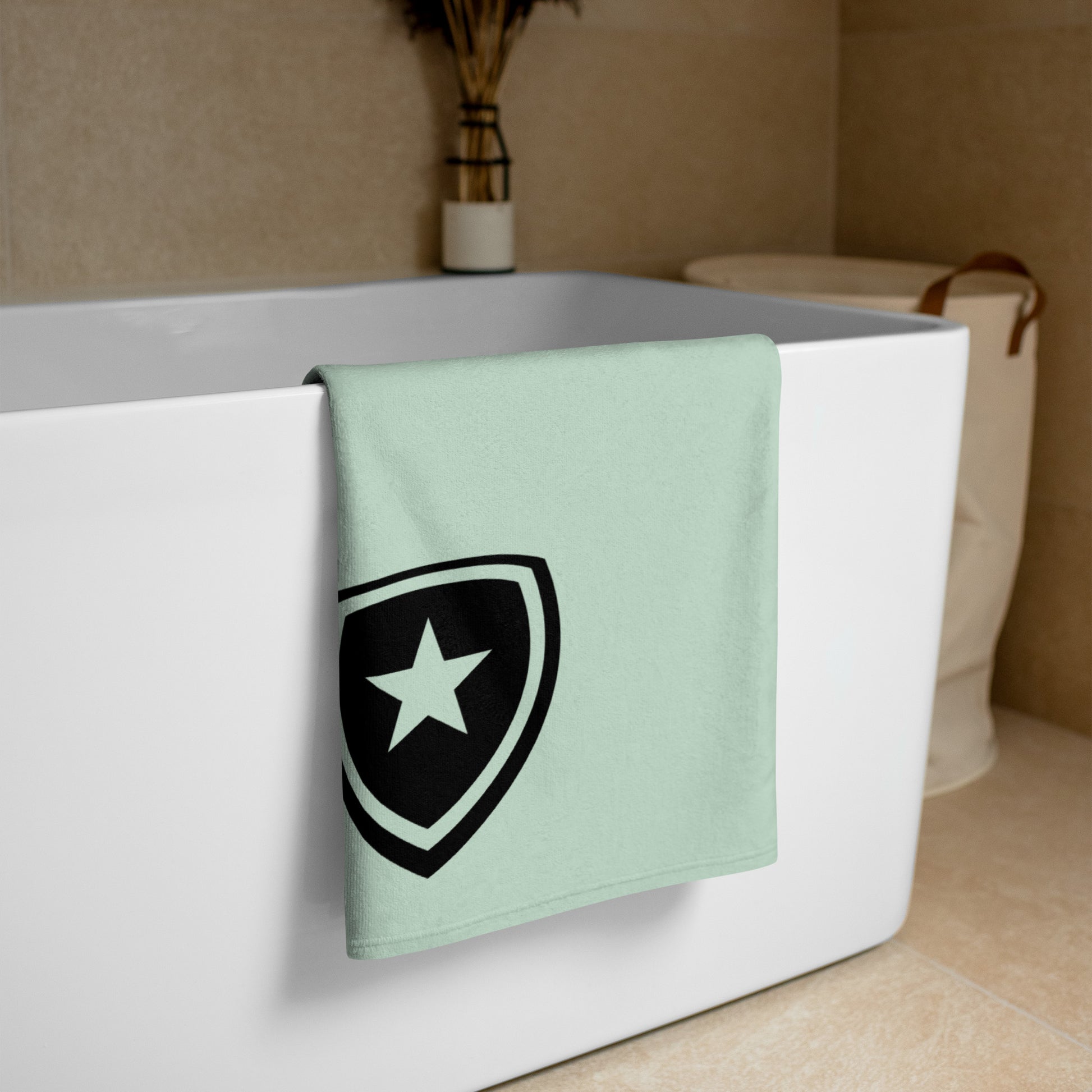 Luxe badkamer handdoek --CH Style-- | Oud groen |