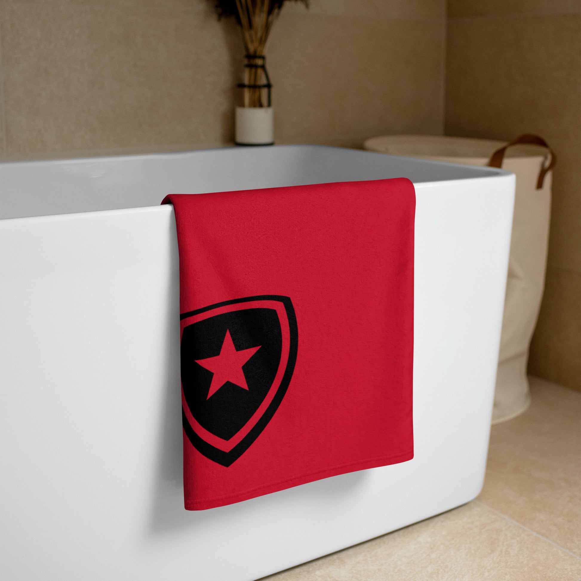 Luxe badkamer handdoek --CH Style-- | Rood |