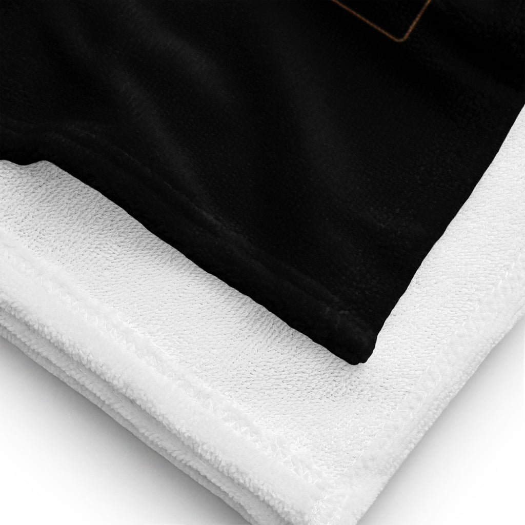 Luxe badkamer handdoek --Donna G. -- | Zwart |
