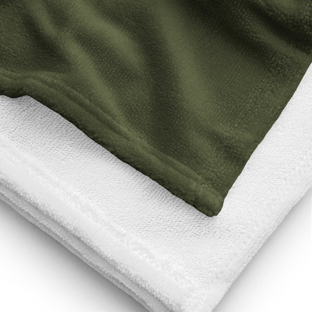 Luxe badkamer handdoek --CH Style-- | Leger Groen |