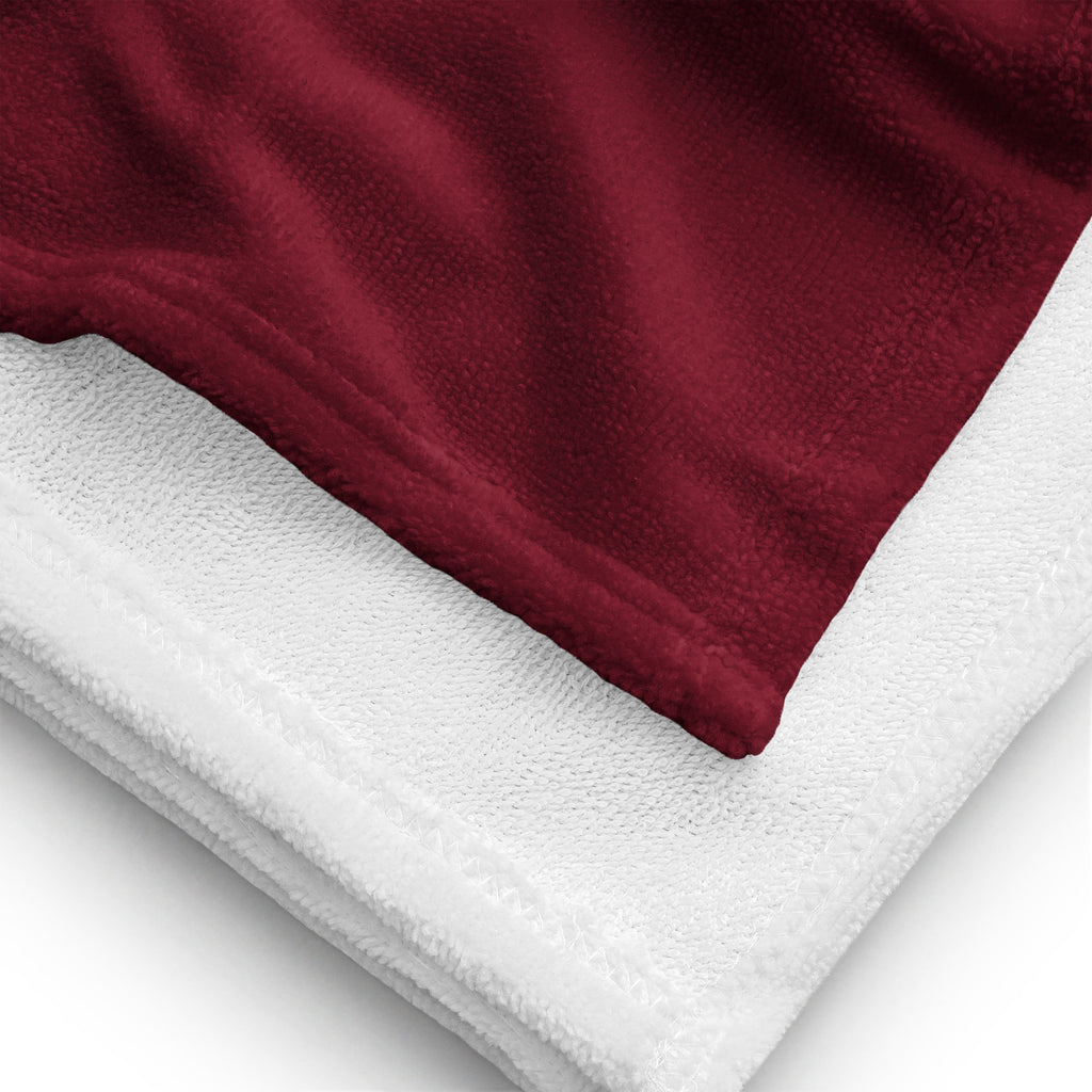 Luxe badkamer handdoek --CH Style-- | Bordeauxrood |