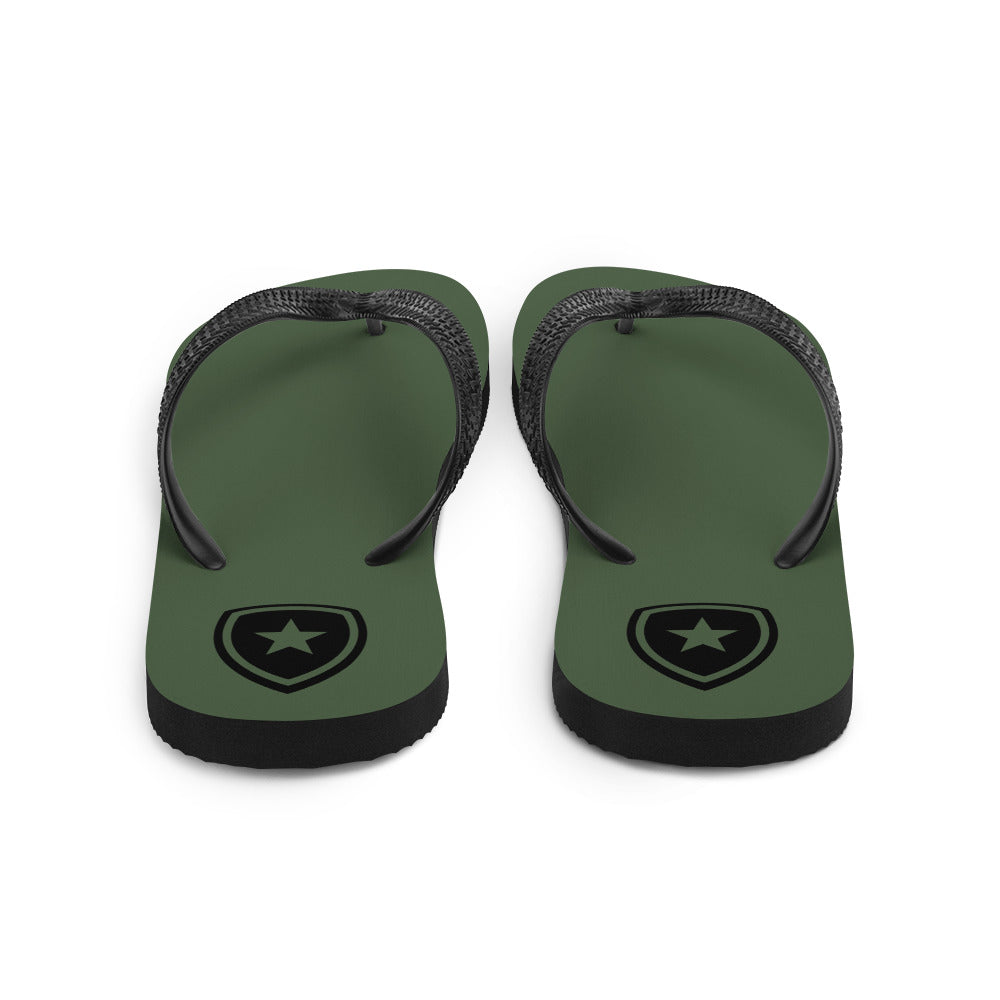 Luxe Slippers  --CH Style-- | Leger groen/zwart |