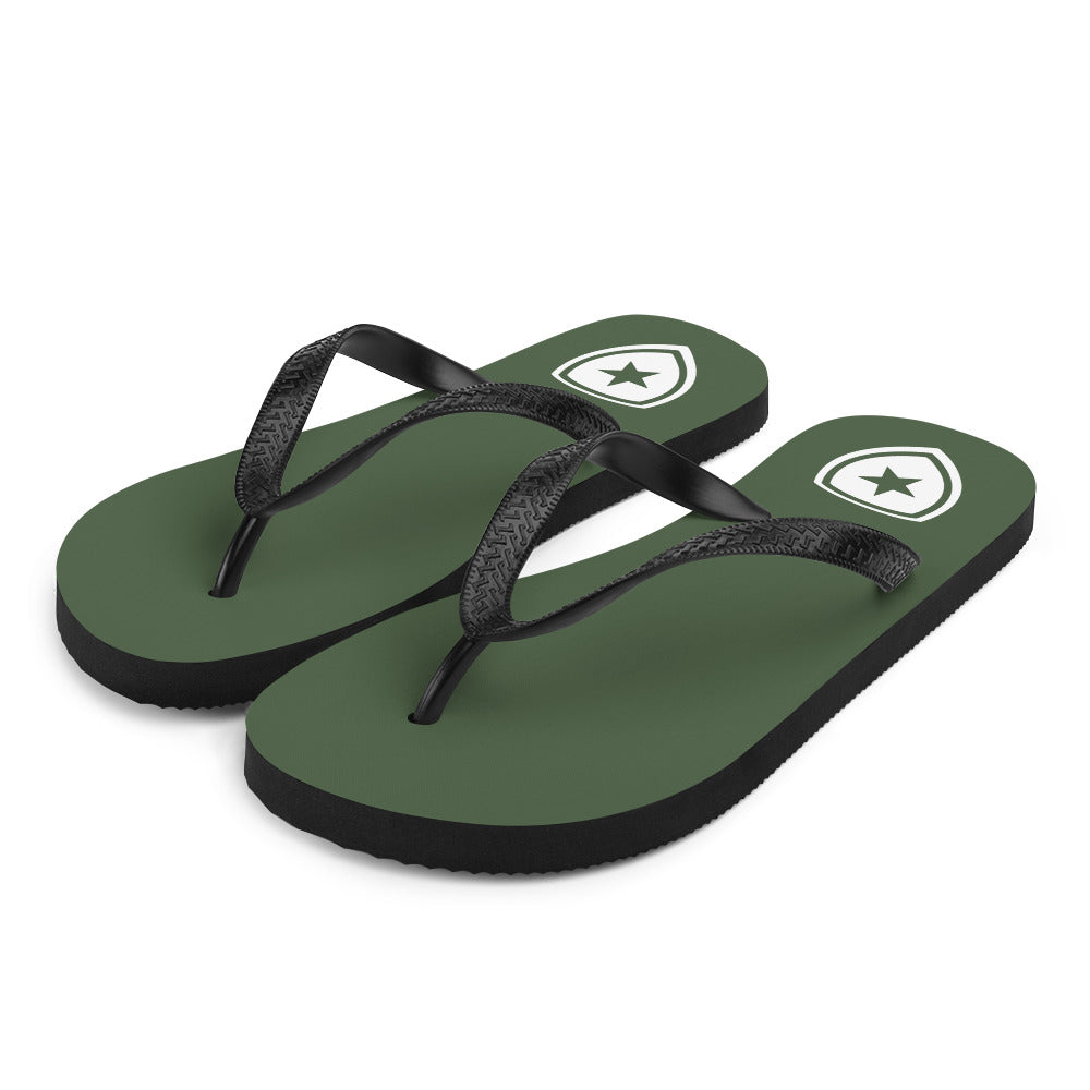 Luxe Slippers  --CH Style-- | Leger groen/wit |
