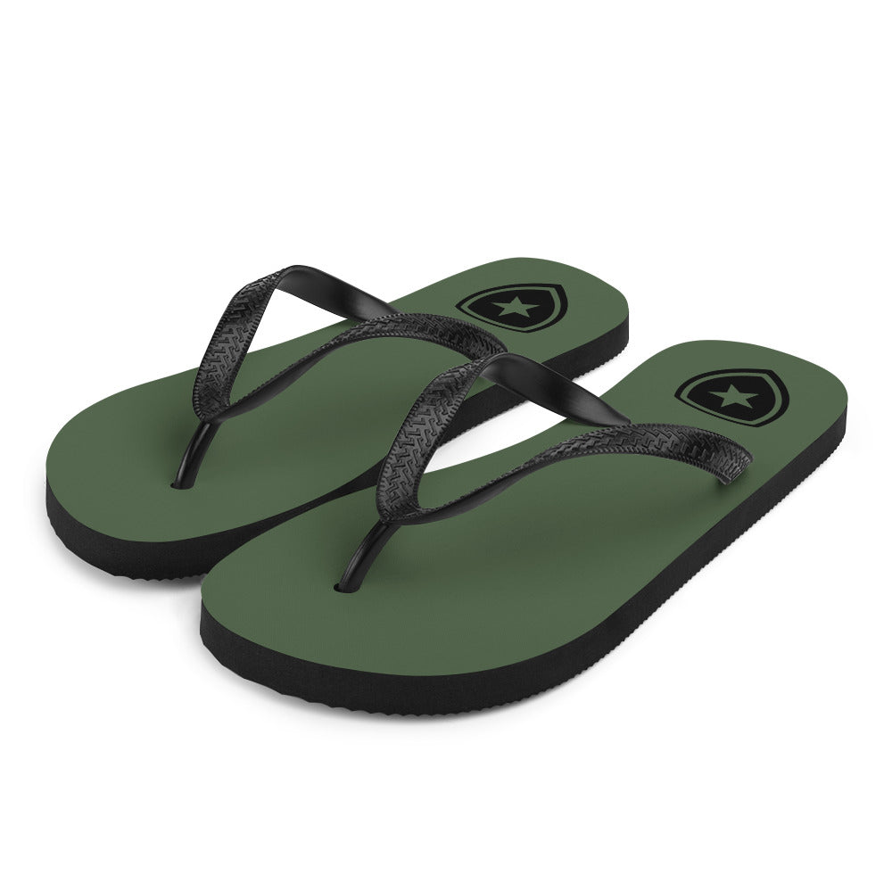 Luxe Slippers  --CH Style-- | Leger groen/zwart |