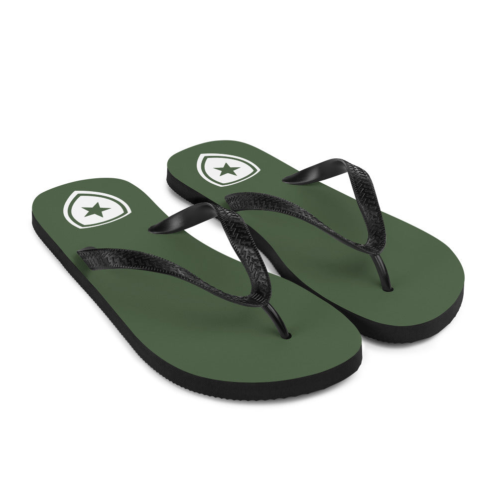 Luxe Slippers  --CH Style-- | Leger groen/wit |