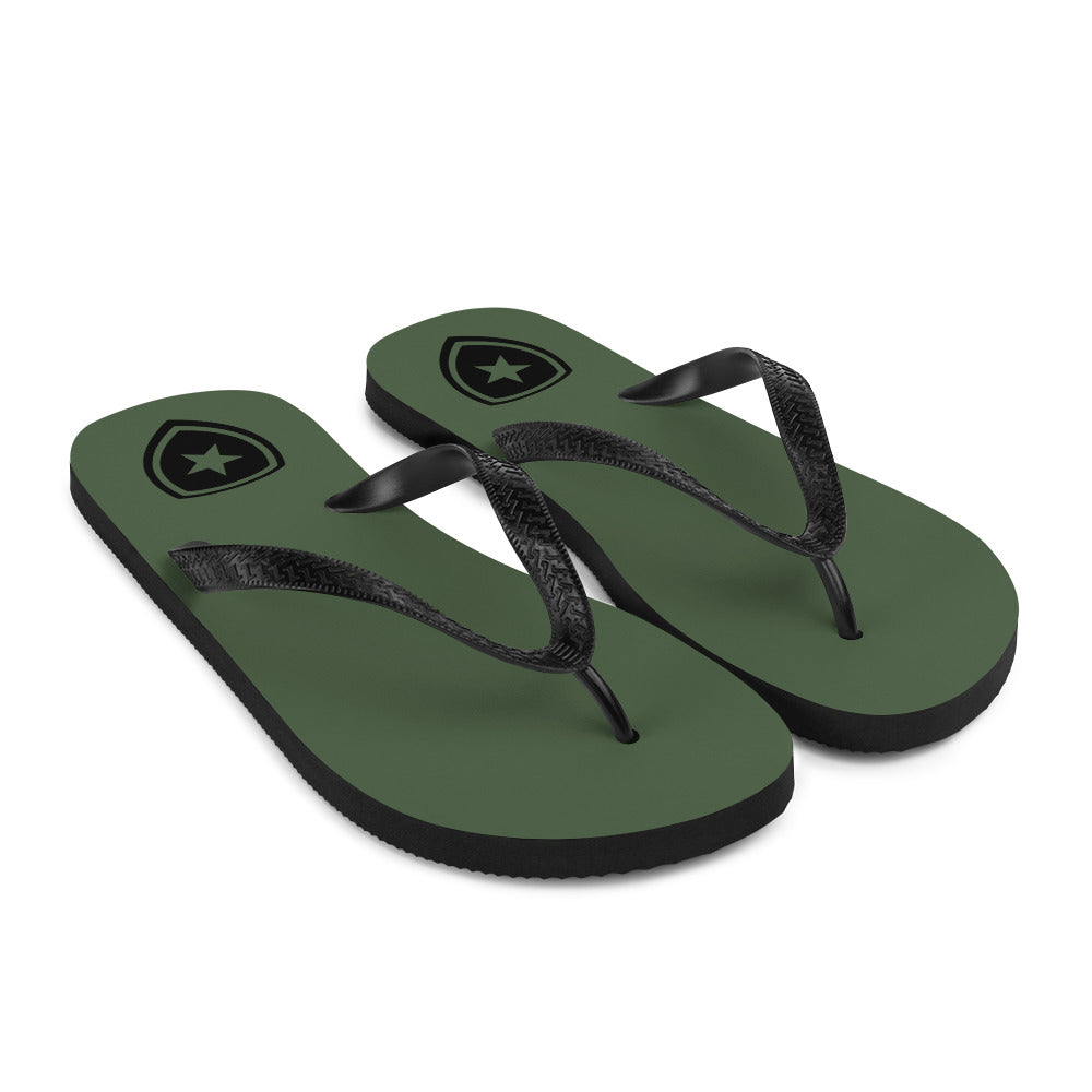 Luxe Slippers  --CH Style-- | Leger groen/zwart |