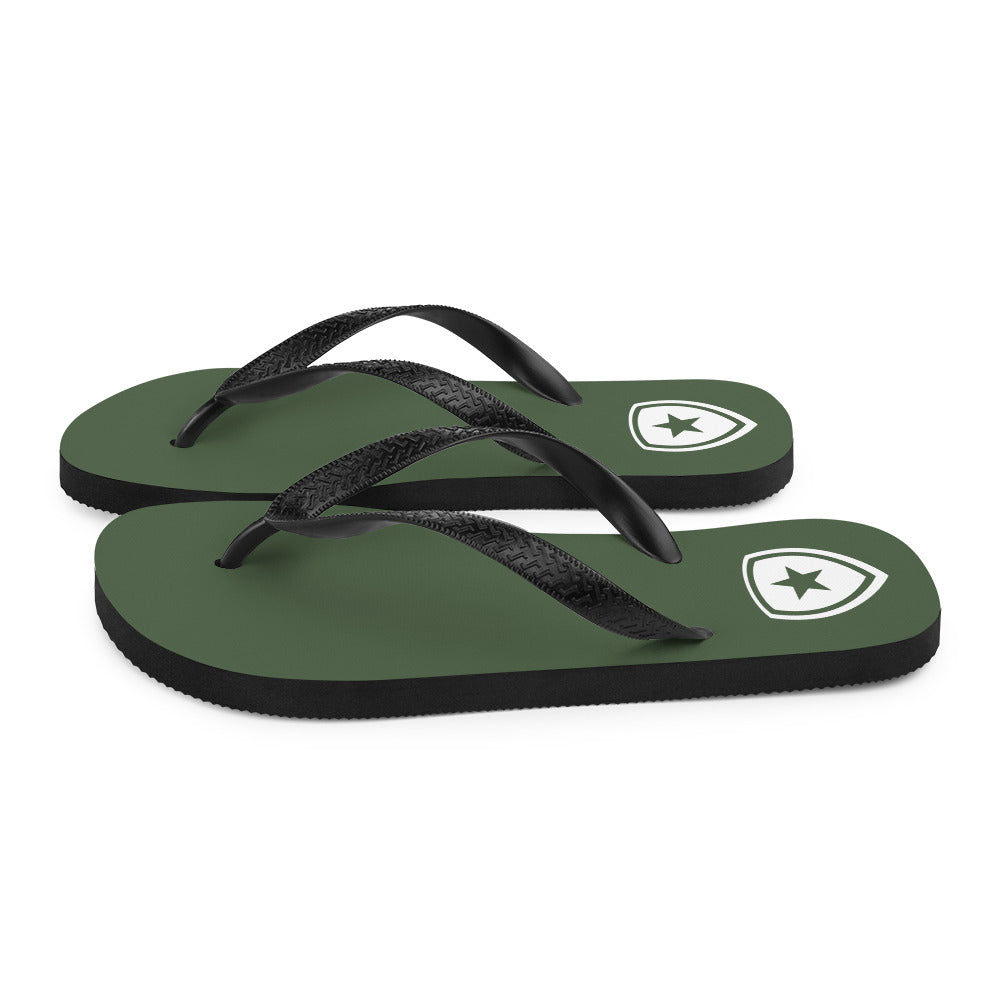 Luxe Slippers  --CH Style-- | Leger groen/wit |