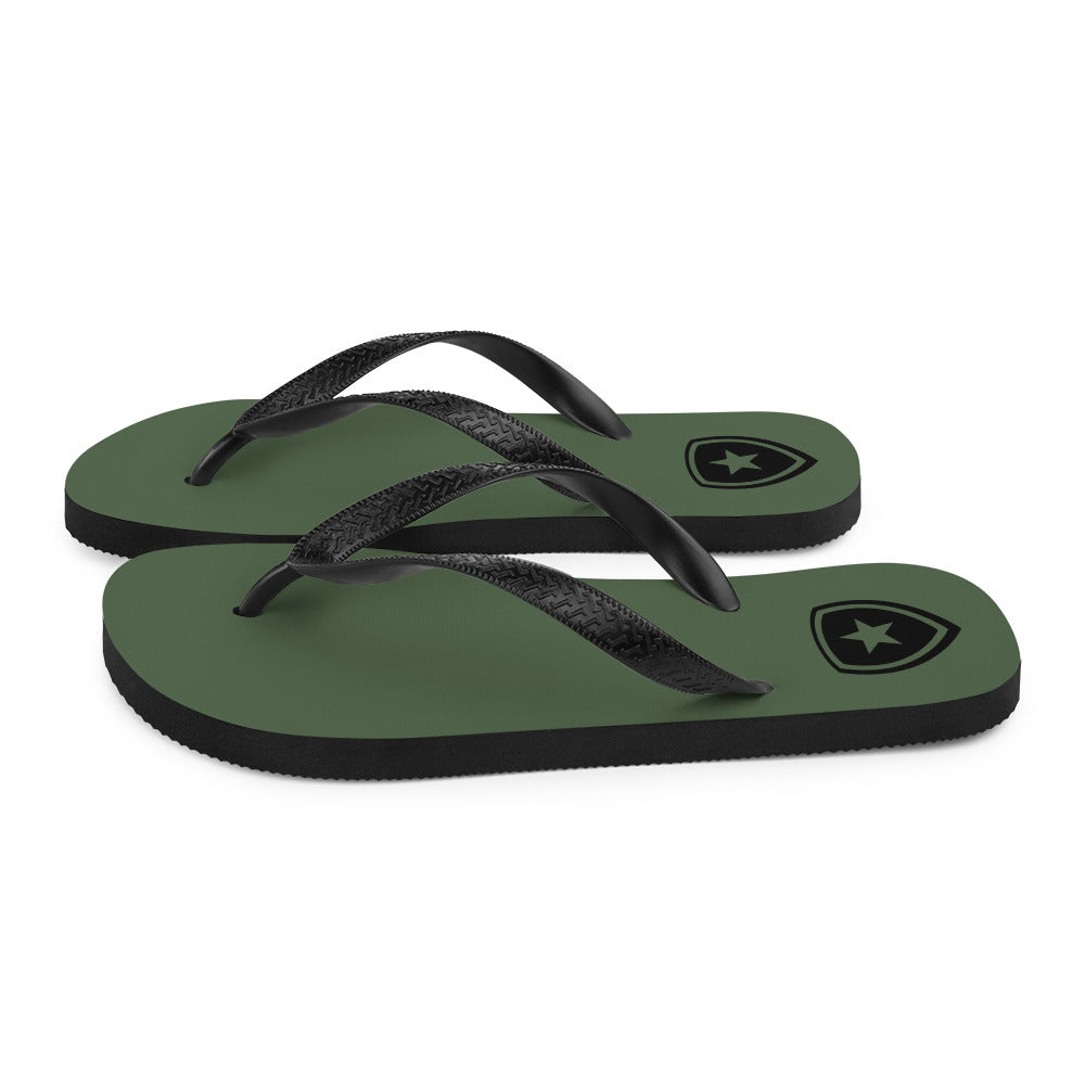 Luxe Slippers  --CH Style-- | Leger groen/zwart |