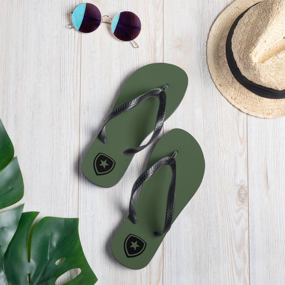 Luxe Slippers  --CH Style-- | Leger groen/zwart |