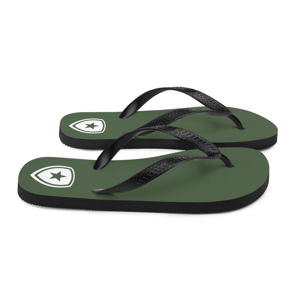 Luxe Slippers  --CH Style-- | Leger groen/wit |