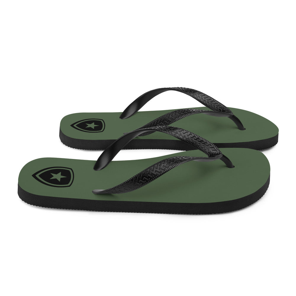 Luxe Slippers  --CH Style-- | Leger groen/zwart |
