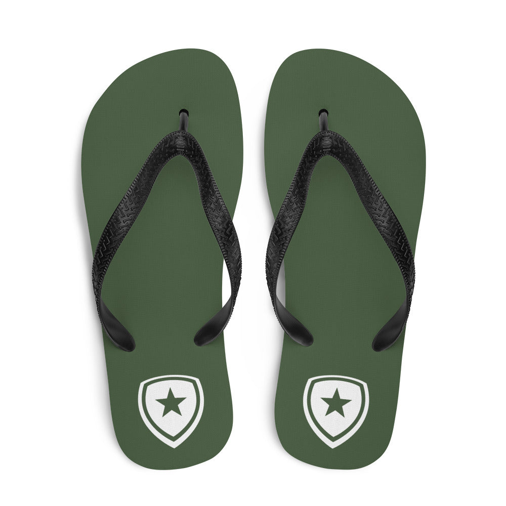 Luxe Slippers  --CH Style-- | Leger groen/wit |