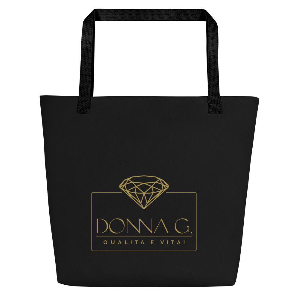 Luxury Large Tote Bag --Donna G.-- Black
