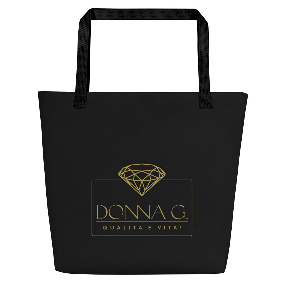 Luxury Large Tote Bag --Donna G.-- Black