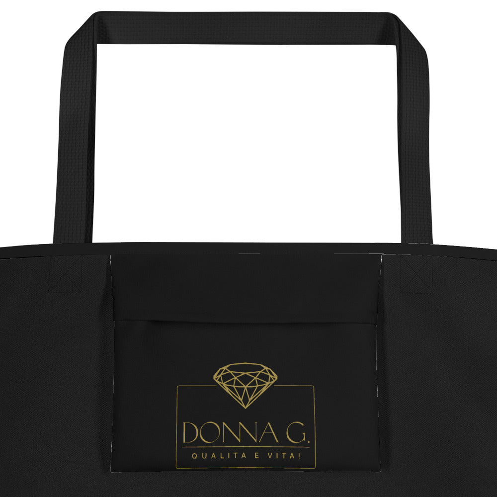 Luxury Large Tote Bag --Donna G.-- Black
