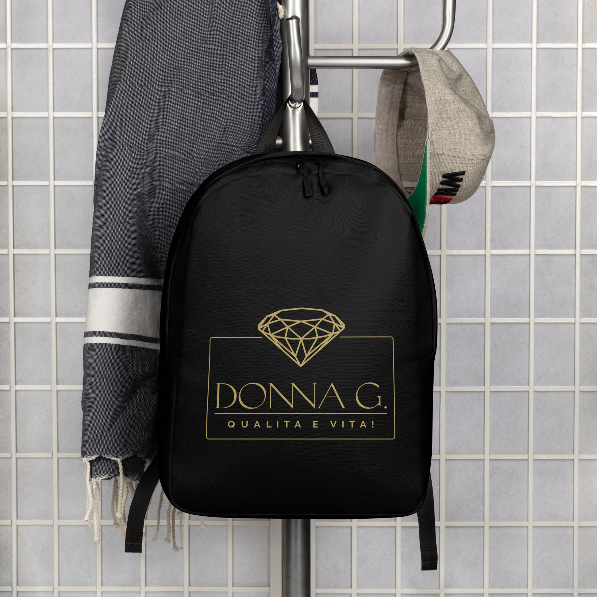 Luxury Minimalist Backpack --Donna G.-- Black
