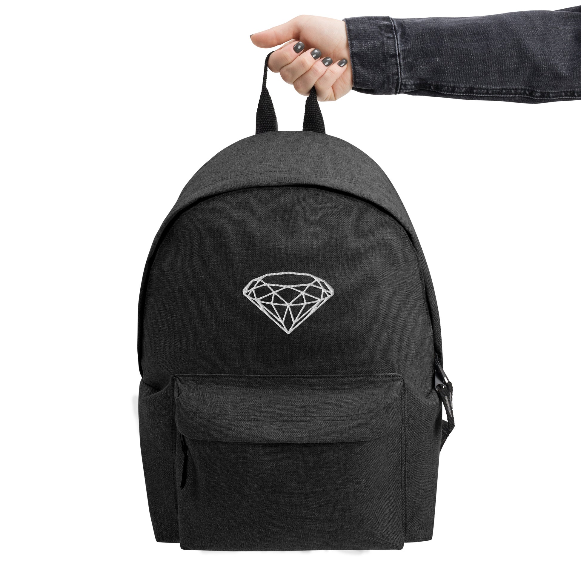 Luxury Embroidered Backpack --Donna G.-- Dark Grey