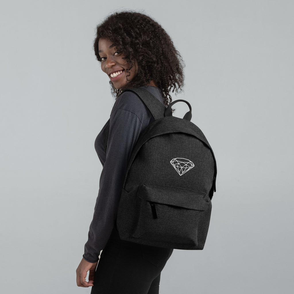 Luxury Embroidered Backpack --Donna G.-- Dark Grey