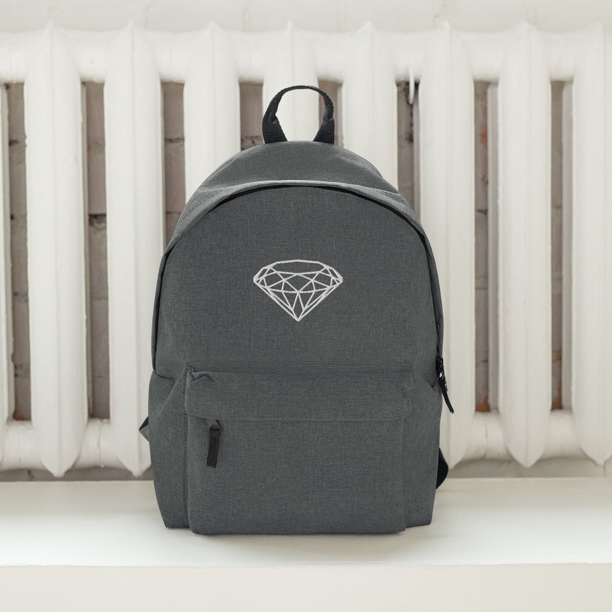 Luxury Embroidered Backpack --Donna G.-- Grey