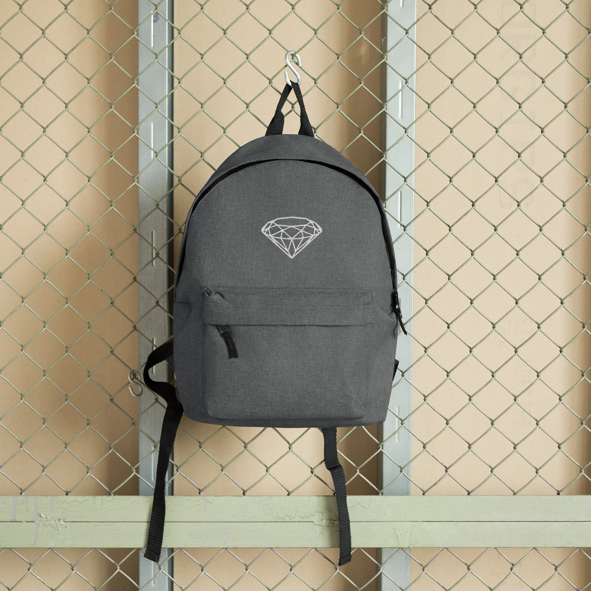 Luxury Embroidered Backpack --Donna G.-- Grey