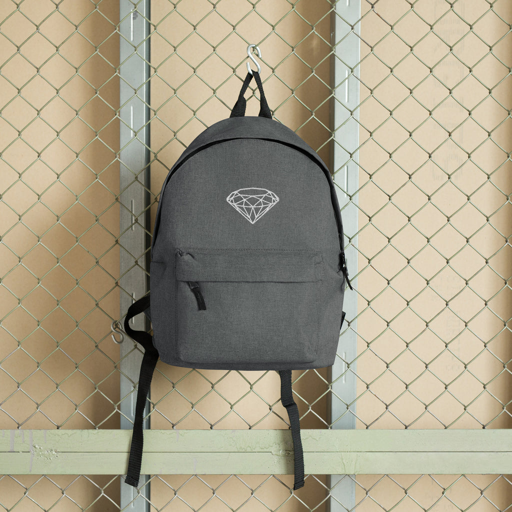 Luxury Embroidered Backpack --Donna G.-- Grey