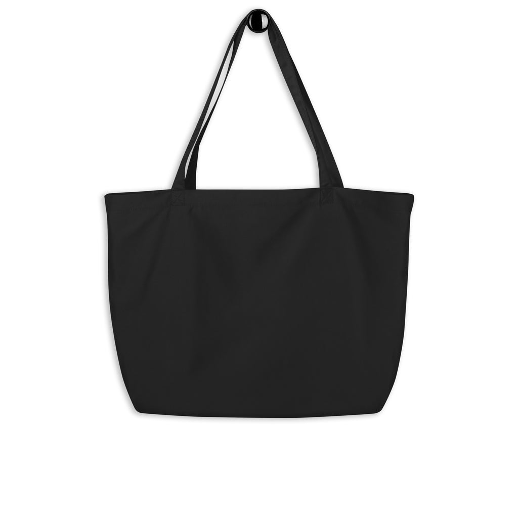 100% Organic Large Tote Bag --CH Style-- Black