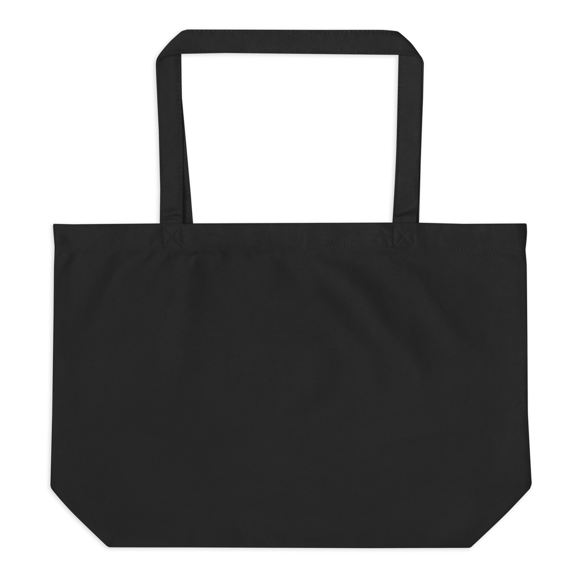 100% Organic Large Tote Bag --CH Style-- Black