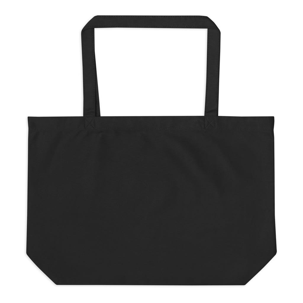 100% Organic Large Tote Bag --CH Style-- Black
