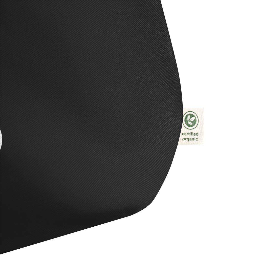 100% Organic Large Tote Bag --CH Style-- Black