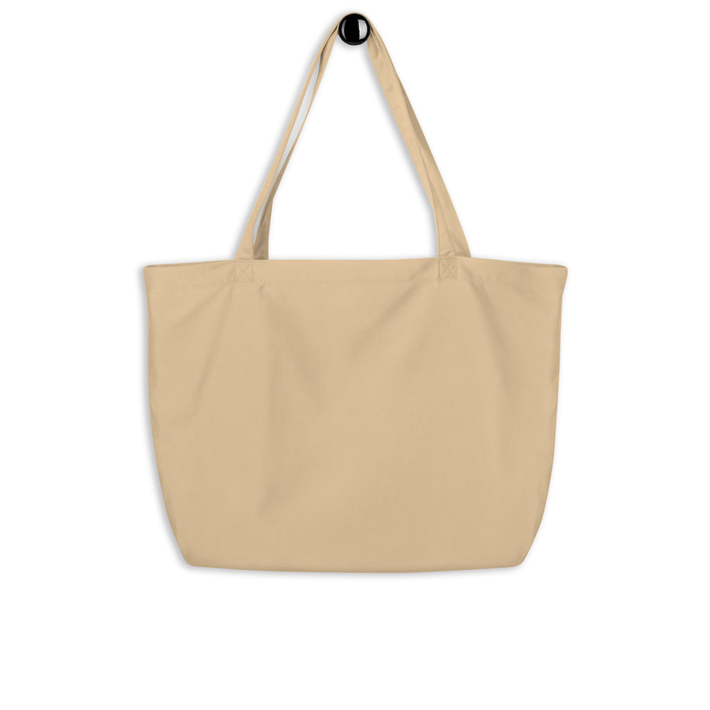 100% Organic Large Tote Bag --CH Style-- Beige