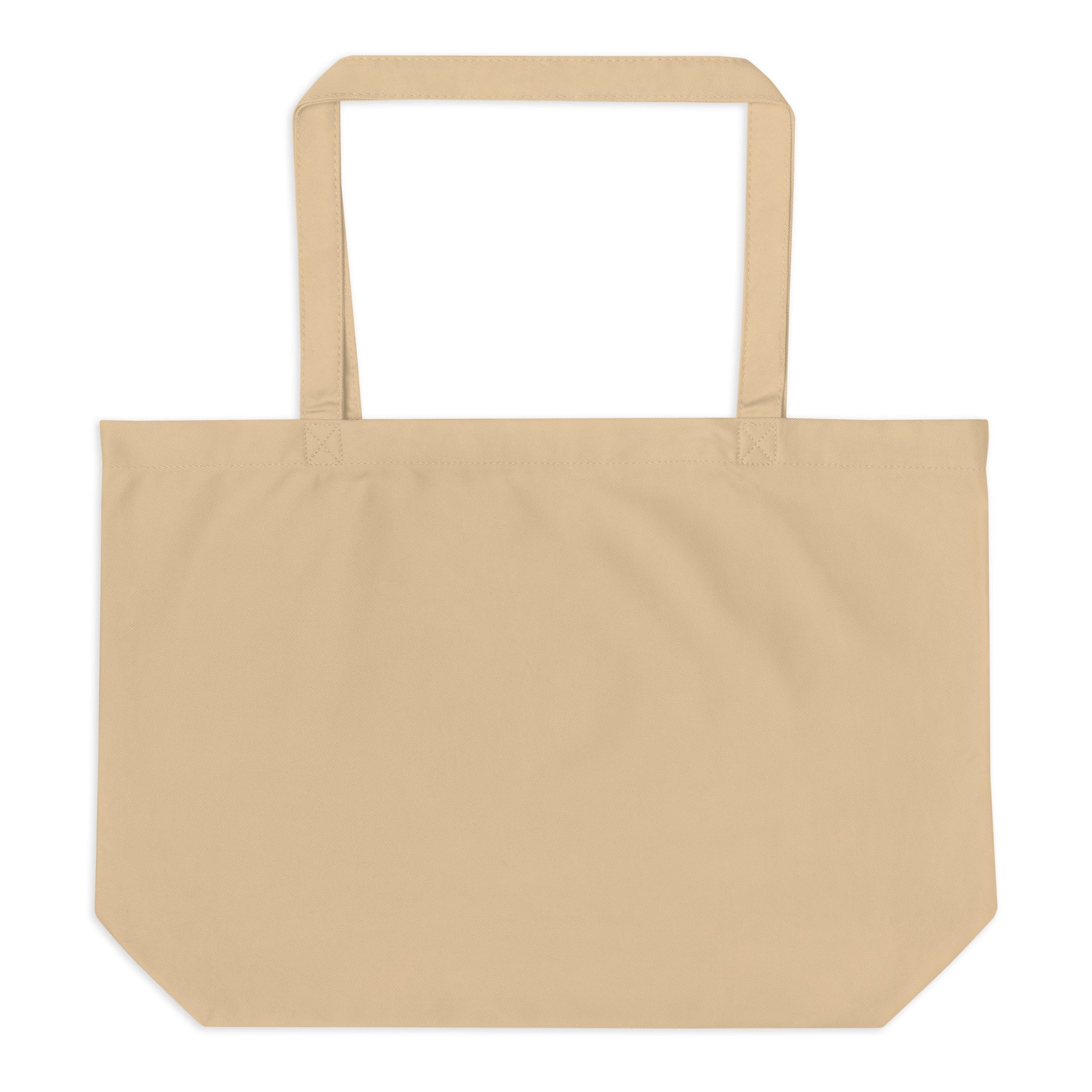 100% Organic Large Tote Bag --CH Style-- Beige