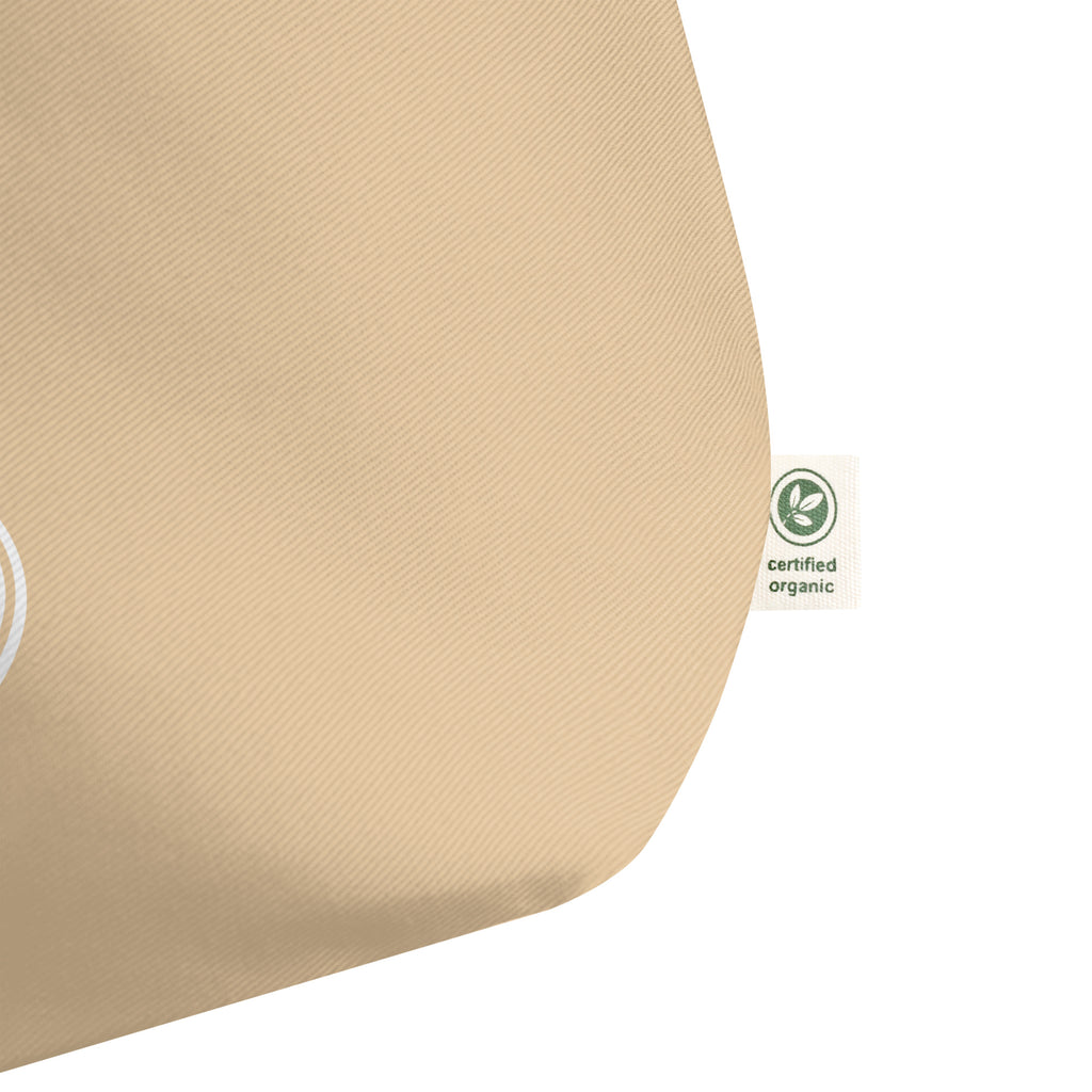 100% Organic Large Tote Bag --CH Style-- Beige