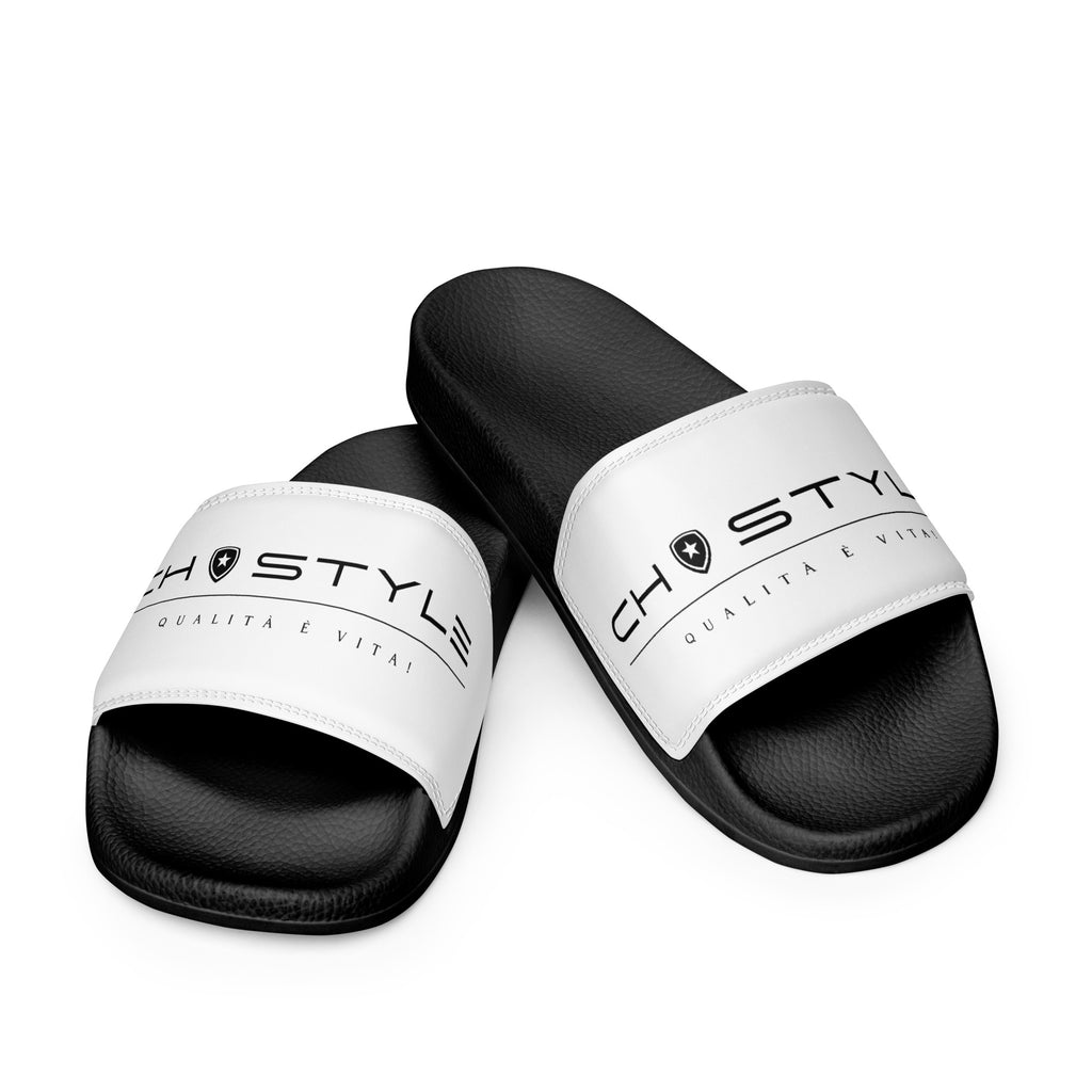Luxe heren slippers --CH Style-- | Wit & Zwart |