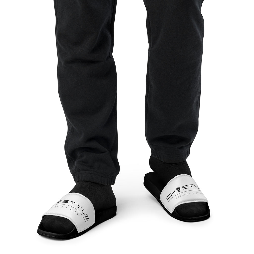 Luxe heren slippers --CH Style-- | Wit & Zwart |