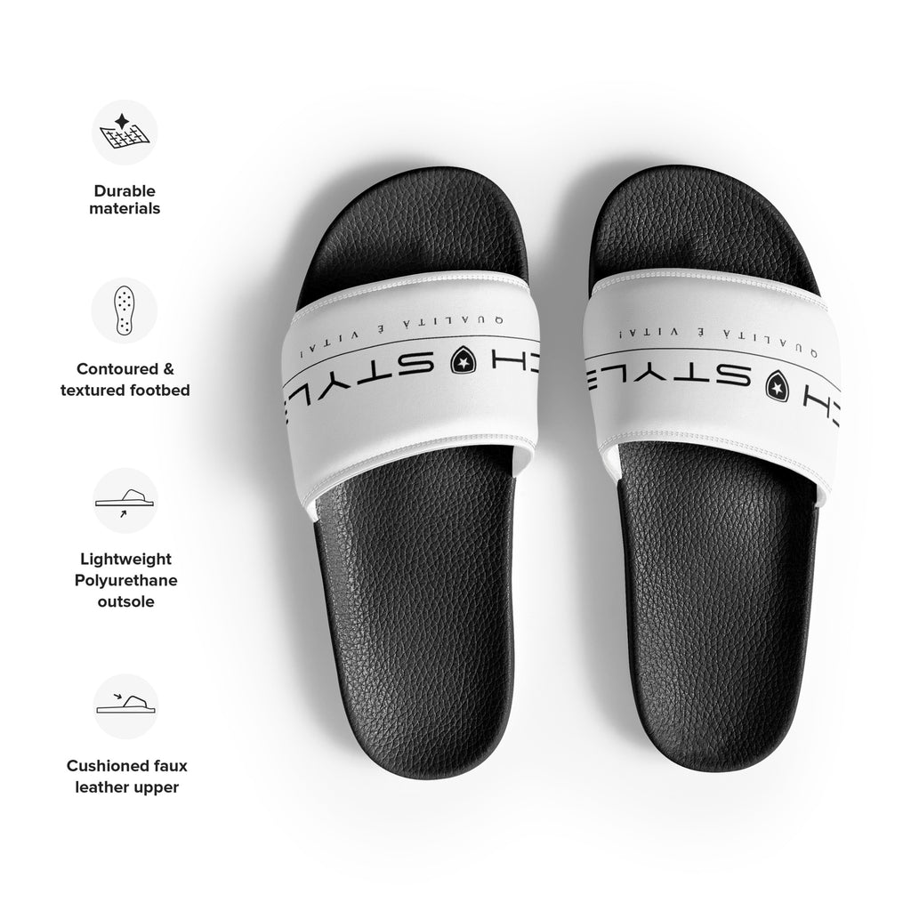 Luxe heren slippers --CH Style-- | Wit & Zwart |