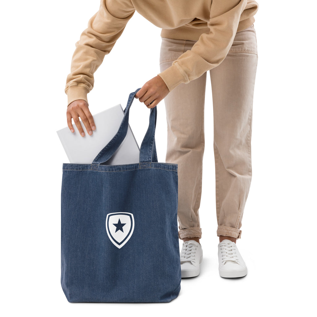 100% Organic Denim Tote Bag