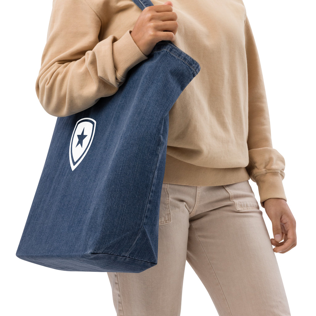 100% Organic Denim Tote Bag