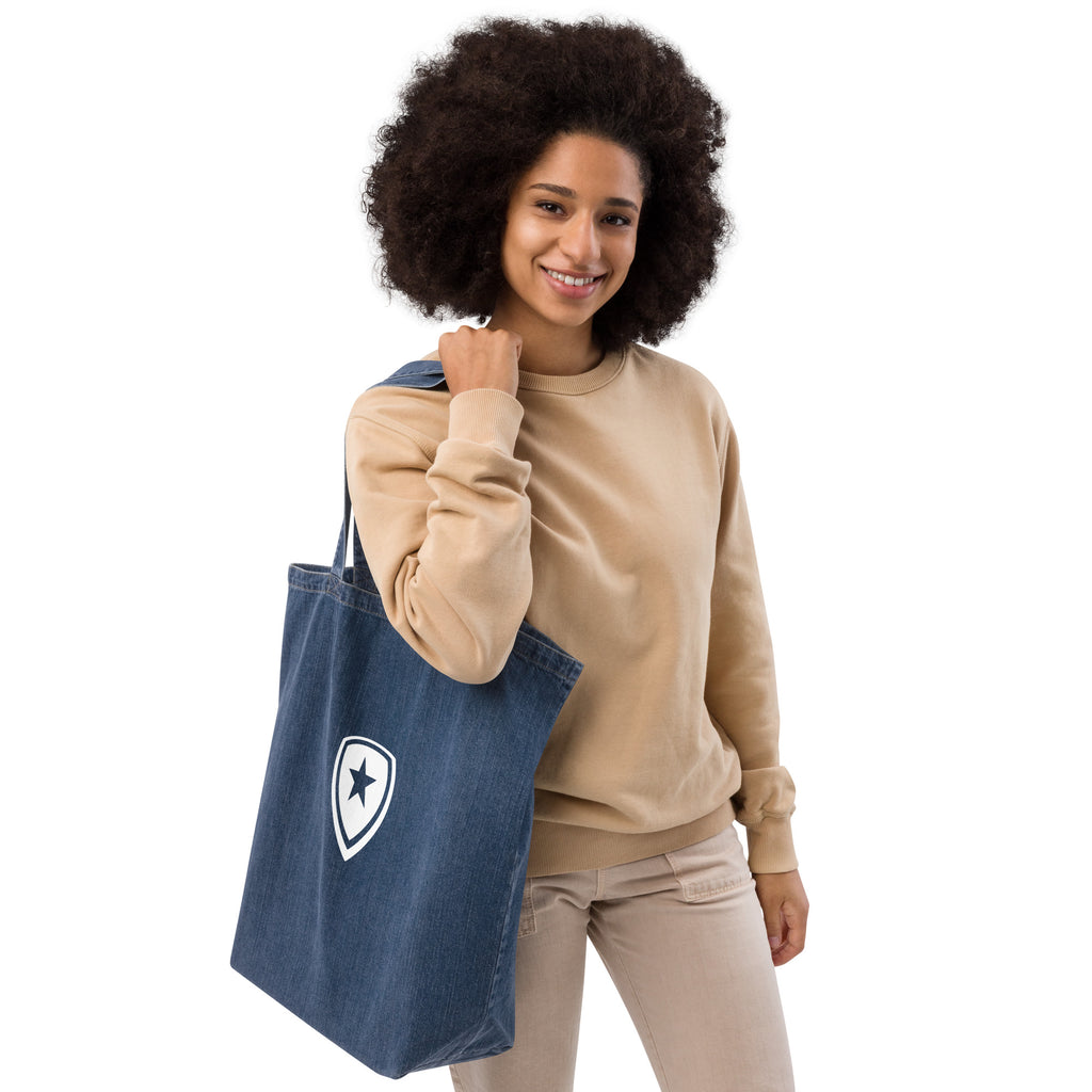 100% Organic Denim Tote Bag