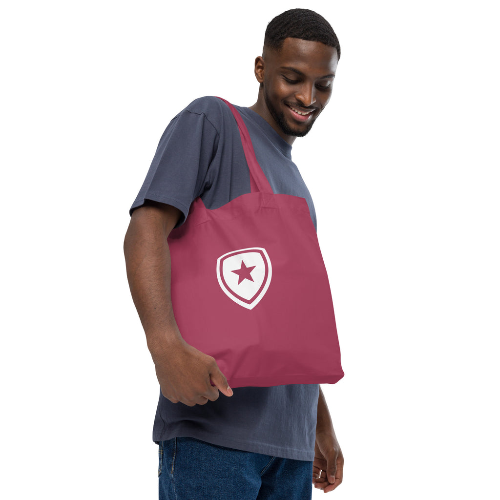 100% Organic Fashion Tote Bag --CH Syle-- Red