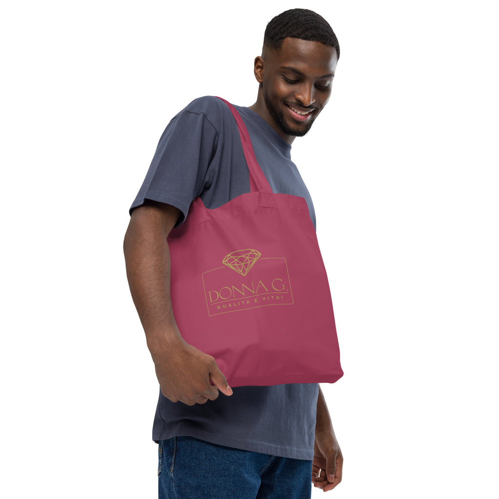 100% Organic Fashion Tote Bag --Donna G.-- Red