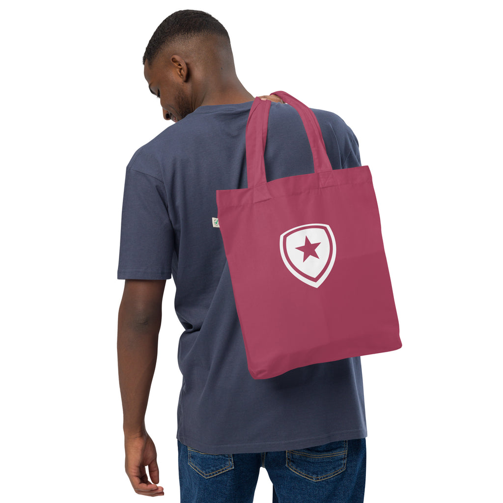 100% Organic Fashion Tote Bag --CH Syle-- Red