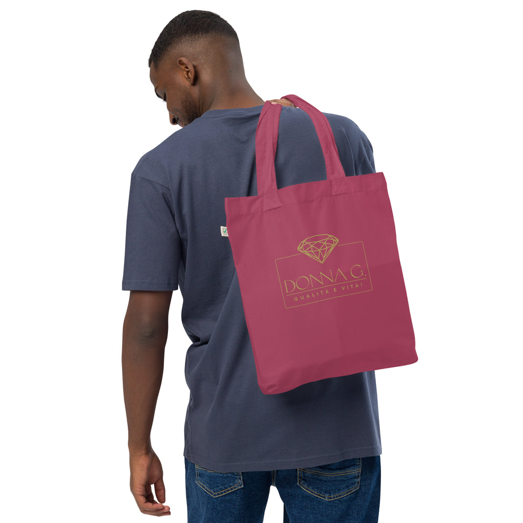 100% Organic Fashion Tote Bag --Donna G.-- Red