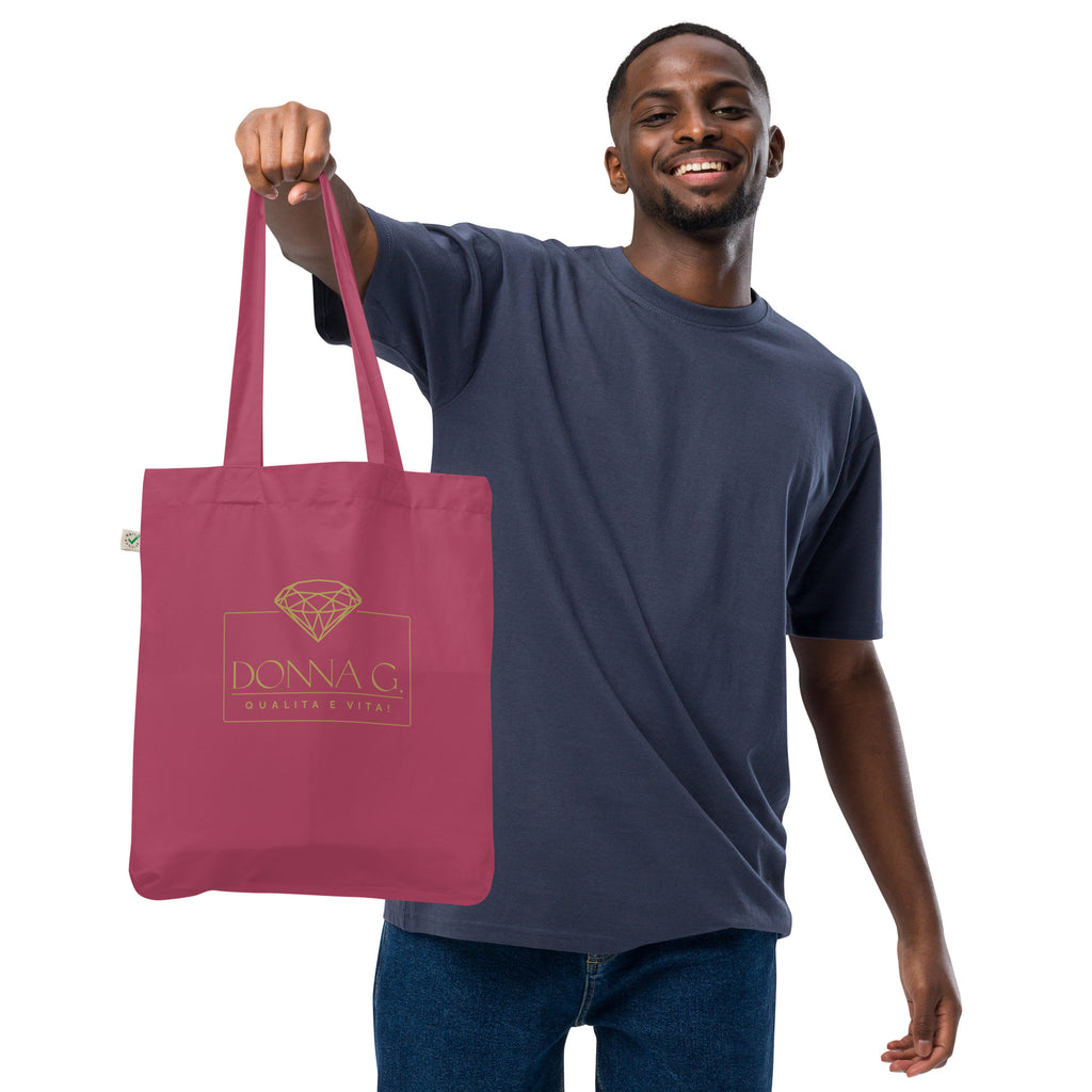 100% Organic Fashion Tote Bag --Donna G.-- Red