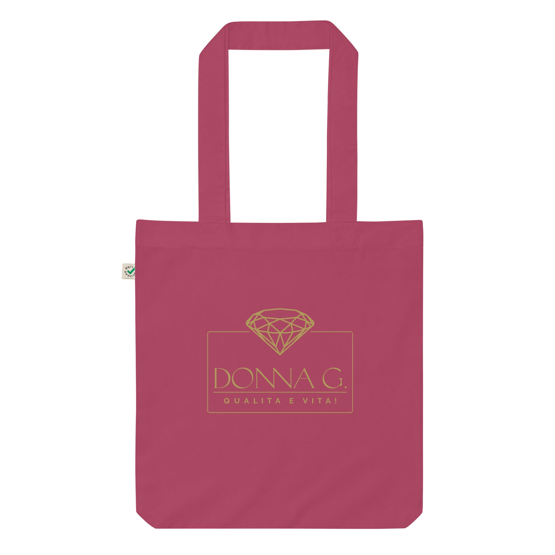 100% Organic Fashion Tote Bag --Donna G.-- Red