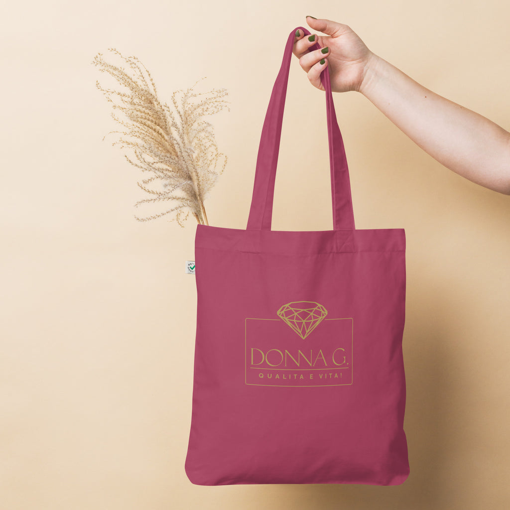 100% Organic Fashion Tote Bag --Donna G.-- Red