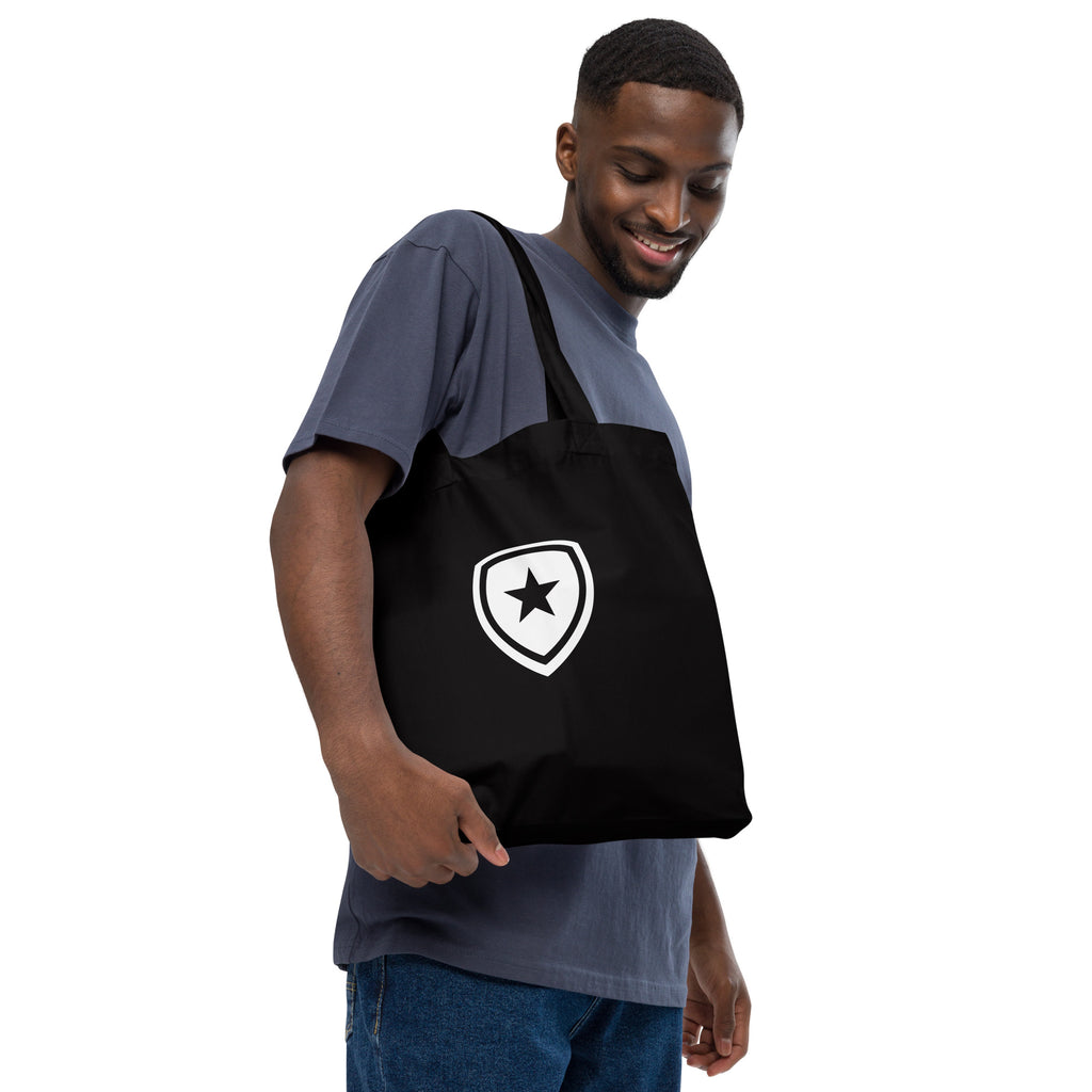 100% Organic Fashion Tote Bag --CH Style-- Black